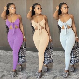 Casual ribbed jumpsuit